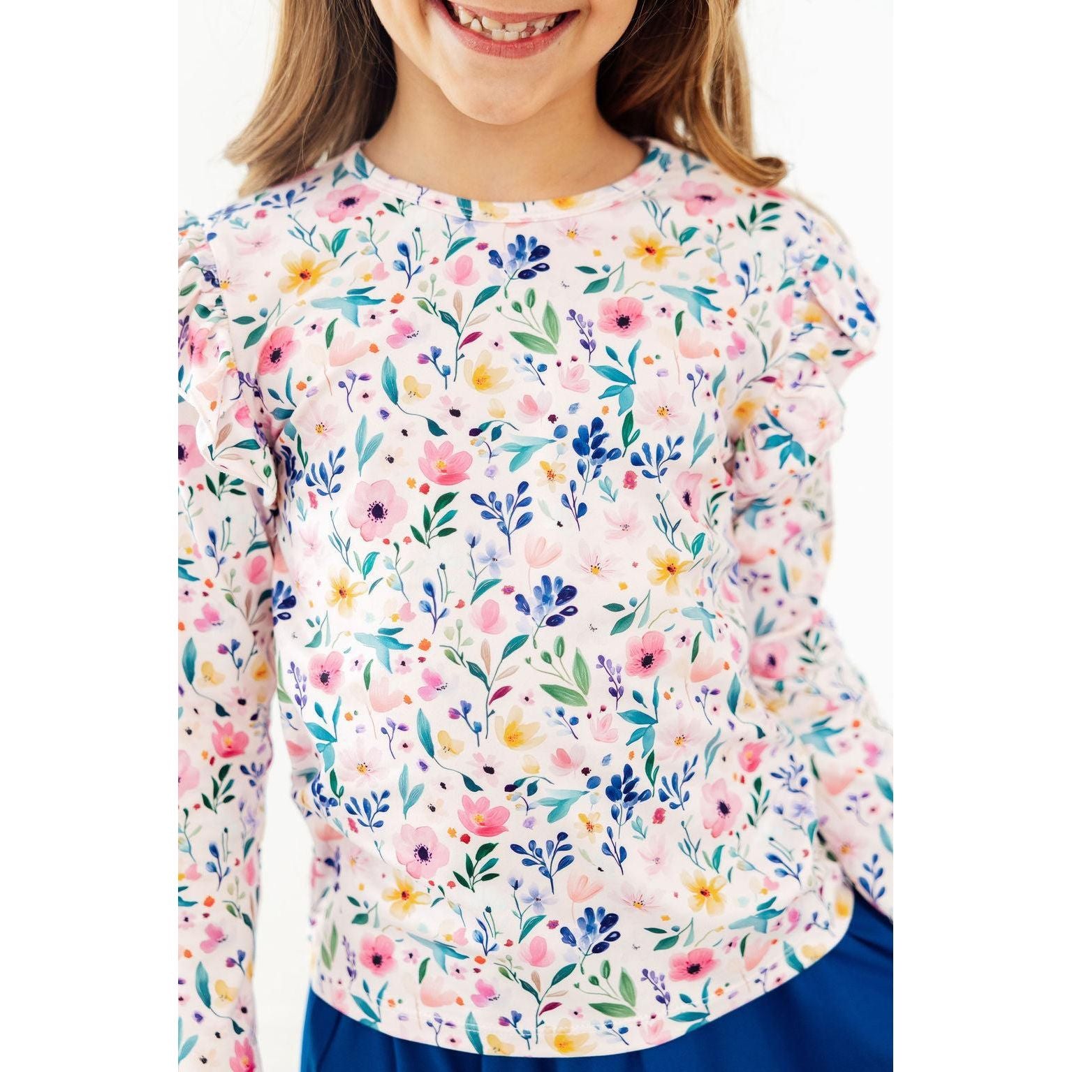 Morning Meadows L/S Ruffle Tee