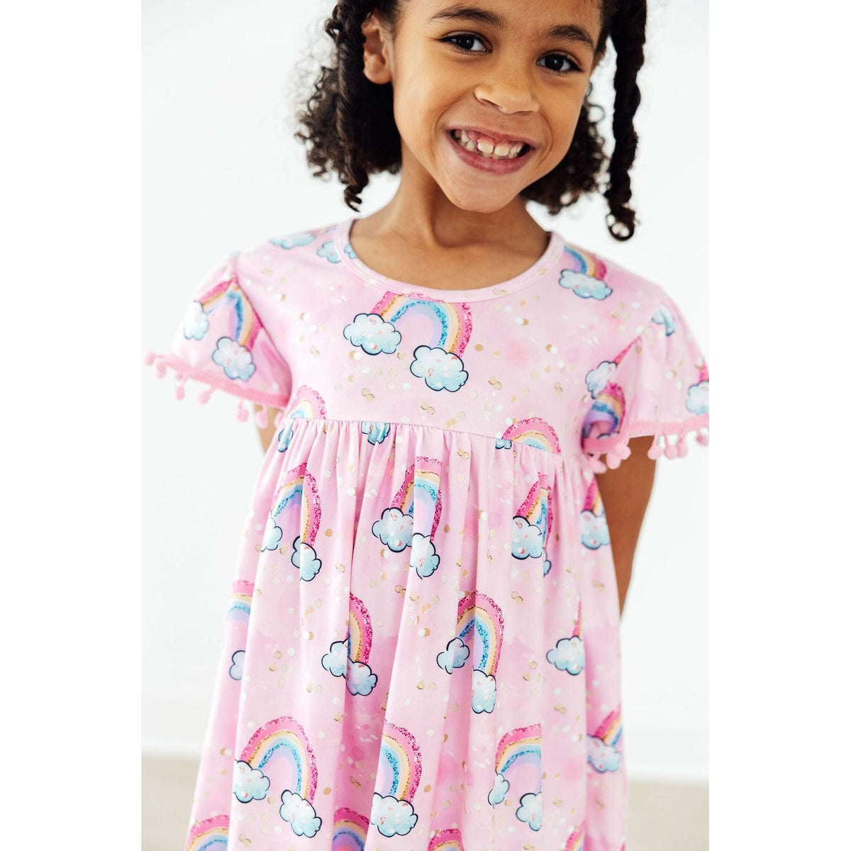 Sparkling Rainbows Pom Pom Dress