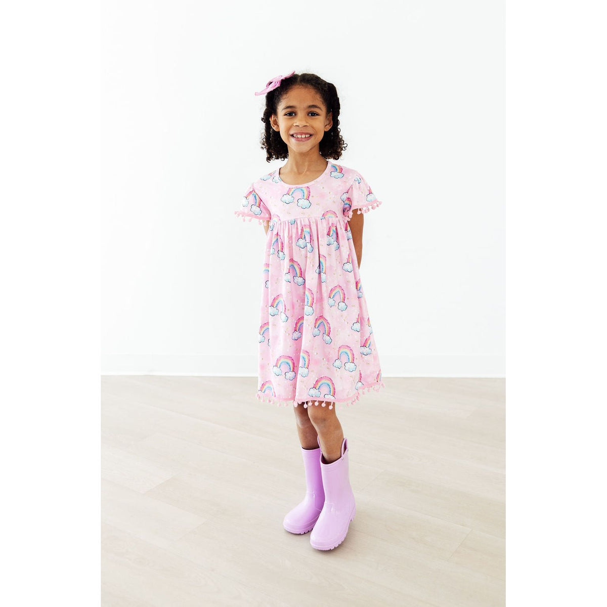 Sparkling Rainbows Pom Pom Dress