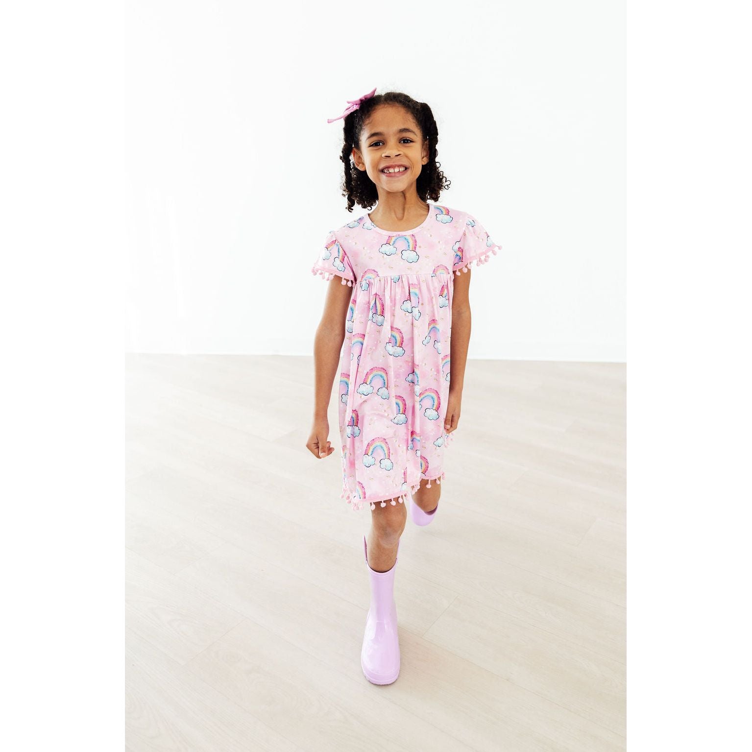 Sparkling Rainbows Pom Pom Dress