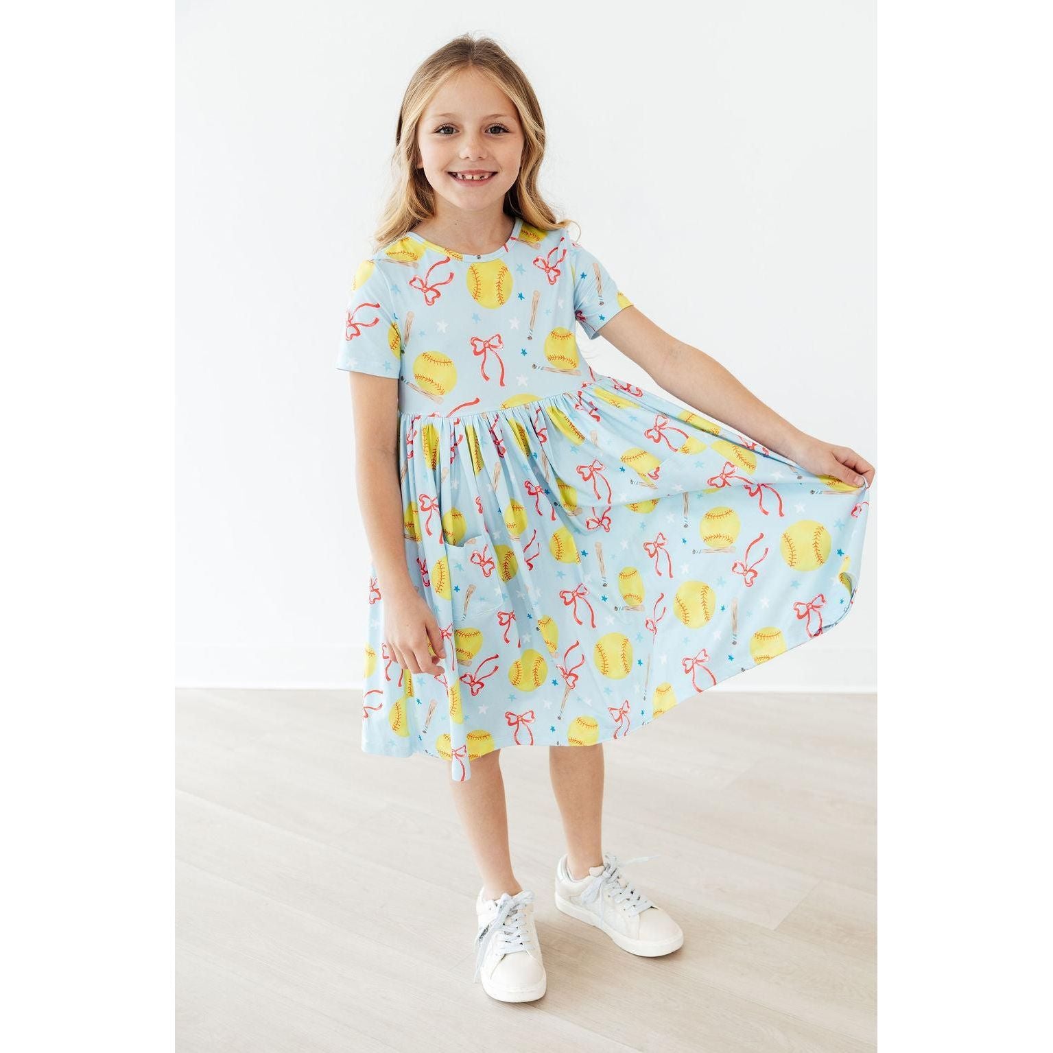 Softball Sweetie S/S Pocket Twirl Dress