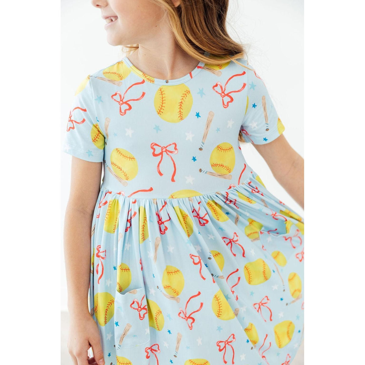 Softball Sweetie S/S Pocket Twirl Dress