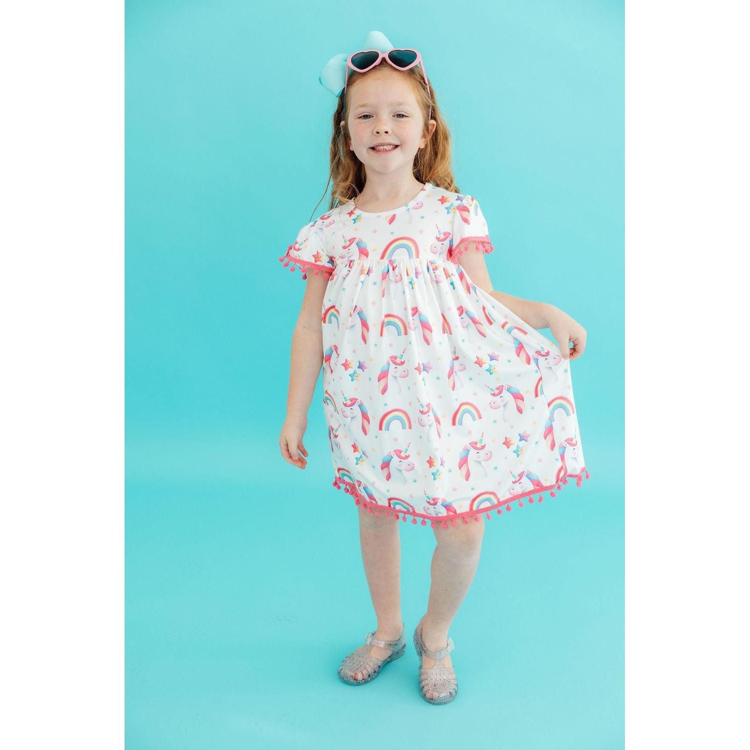 Unicorn Magic Pom Pom Dress