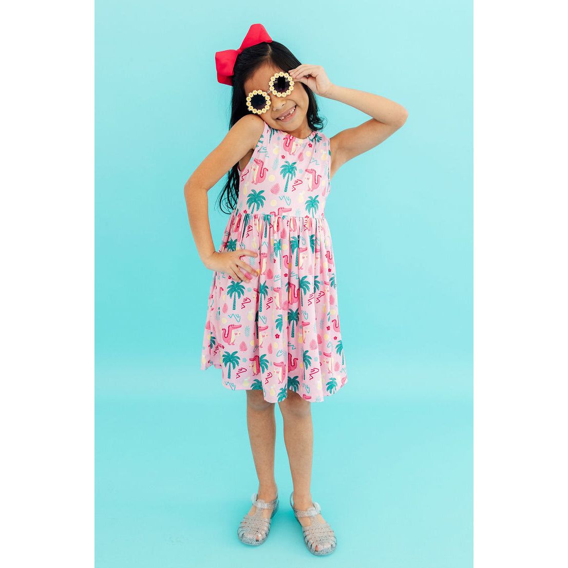 Pink Gator-ade Tank Twirl Dress