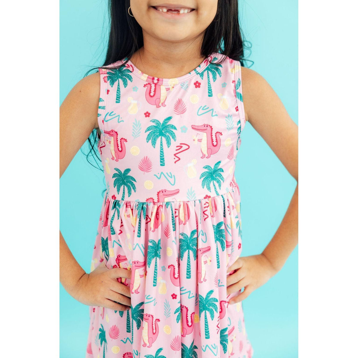 Pink Gator-ade Tank Twirl Dress
