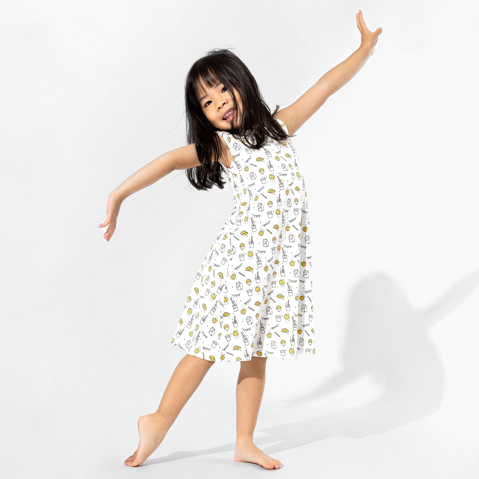 Milk & Cookies Bamboo Girls' Sleeveless Dress