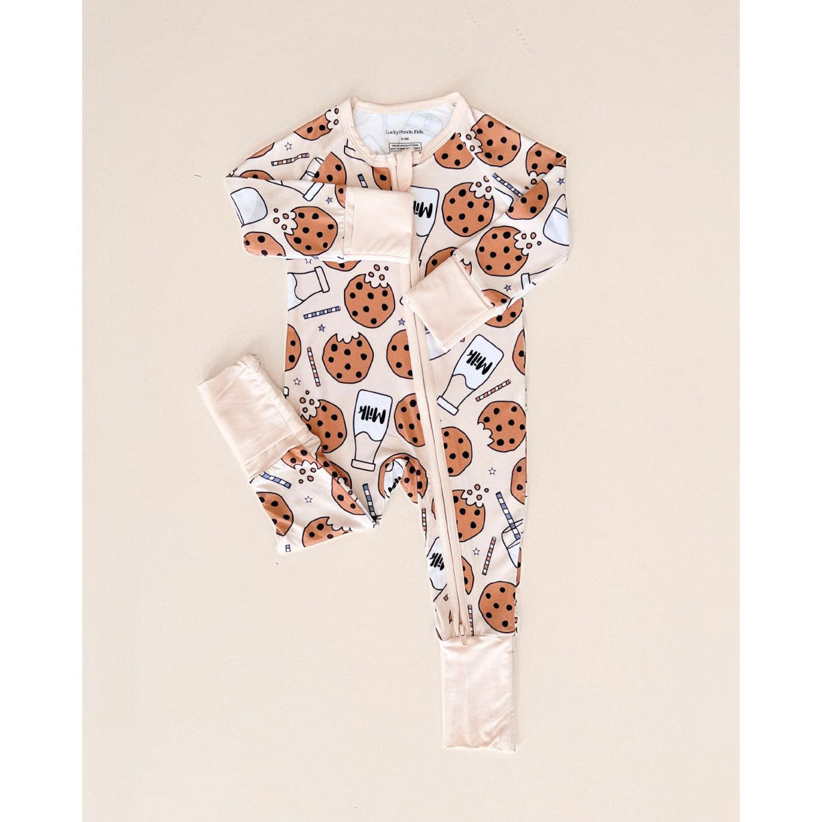 Bamboo Zip Romper | Milk & Cookies