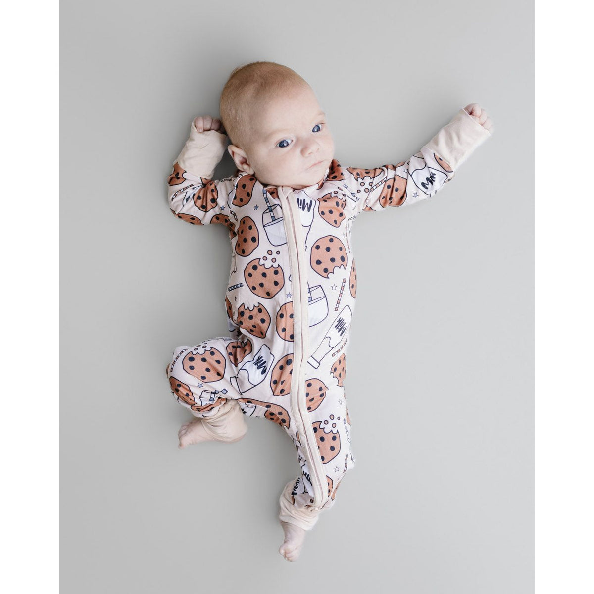 Bamboo Zip Romper | Milk & Cookies