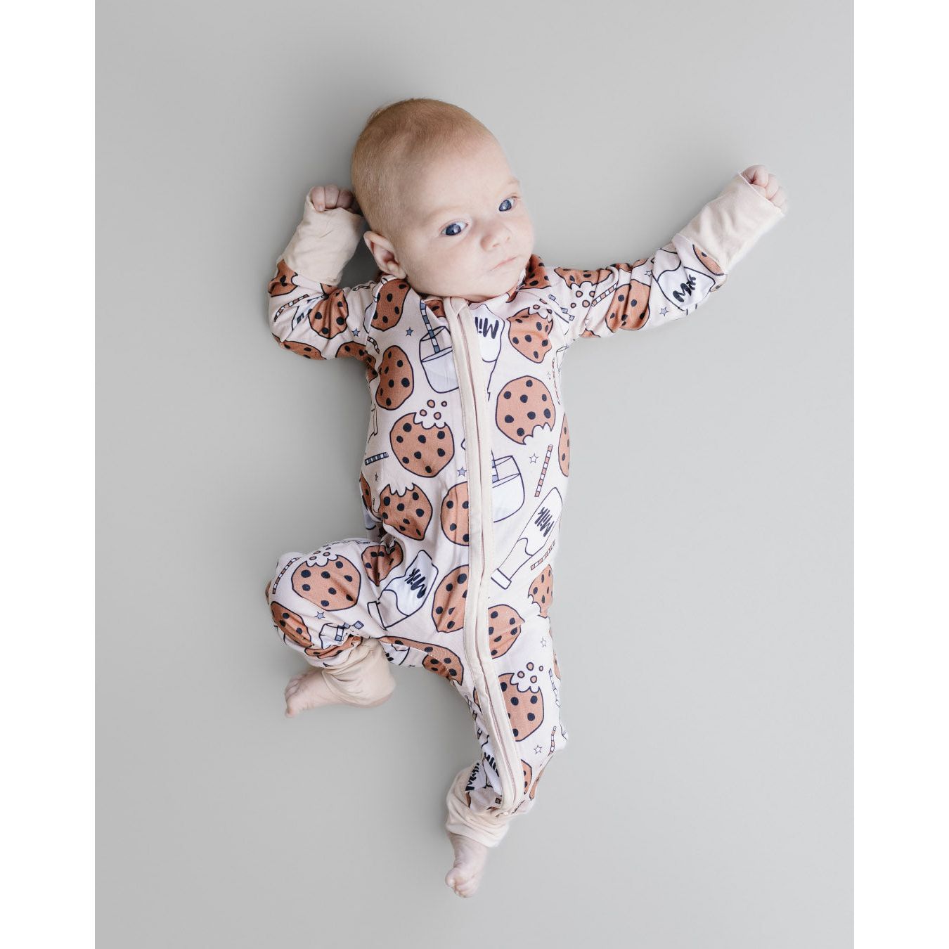 Bamboo Zip Romper | Milk & Cookies