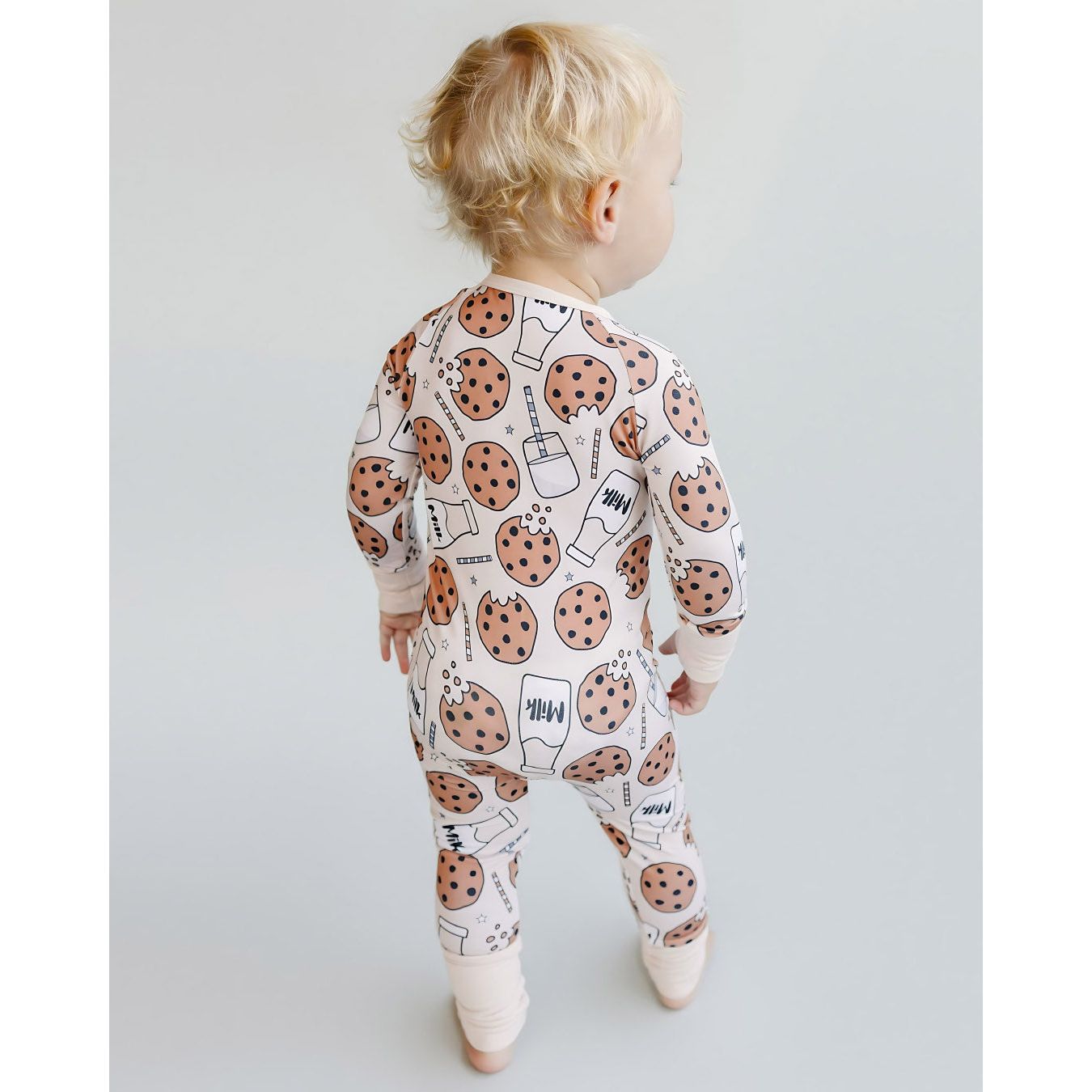 Bamboo Zip Romper | Milk & Cookies