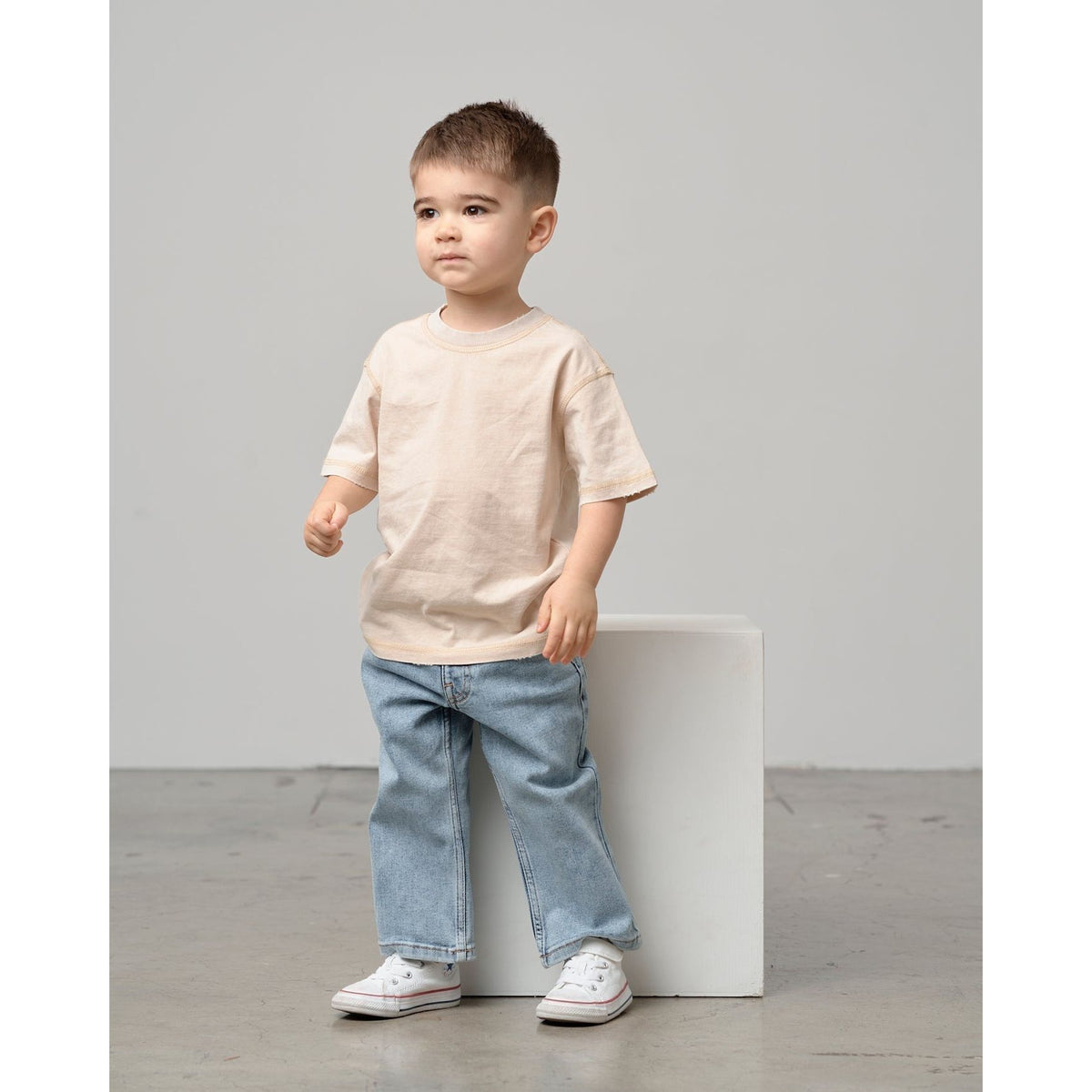 Mineral Wash Tee - Cream
