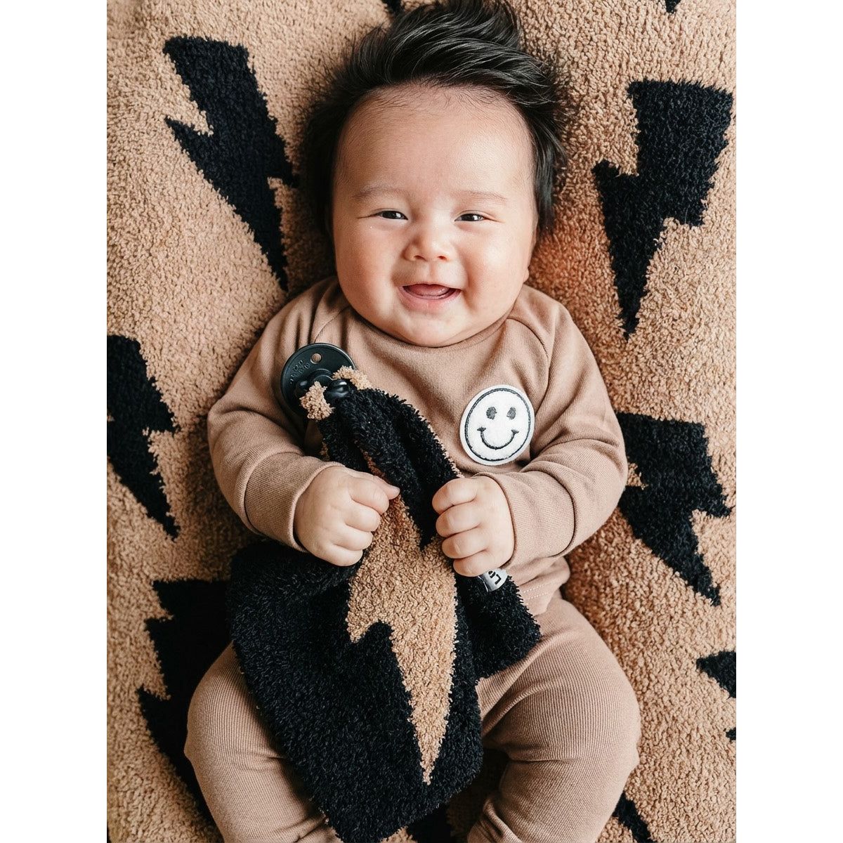 Lightning Bolt Plush Lovey | Mocha