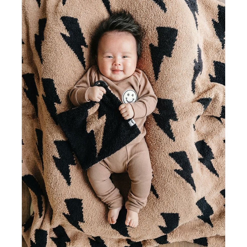 Lightning Bolt Plush Lovey | Mocha