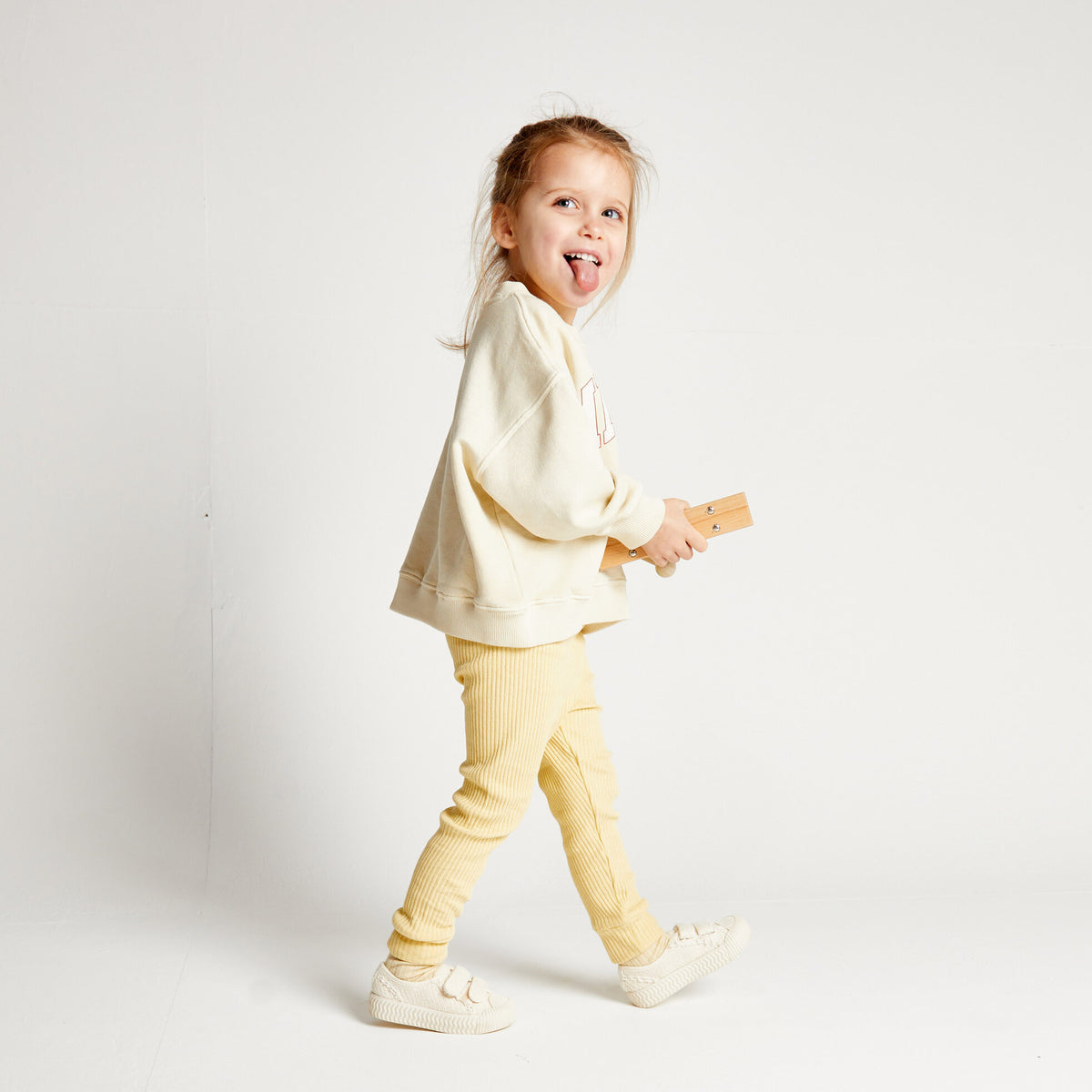 rib cuff leggings | vanilla