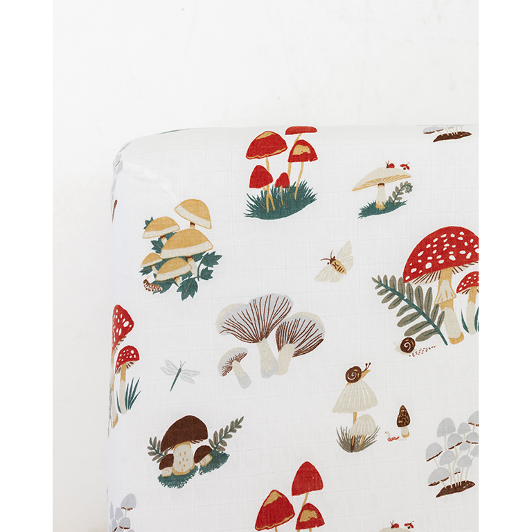 Mushroom Crib Sheet