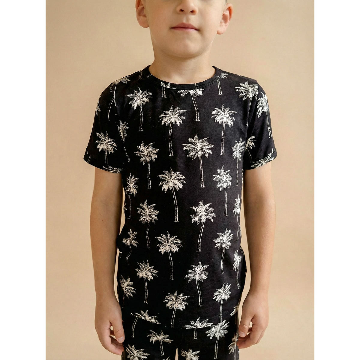 Bamboo Shorts Set | Palm Style Black