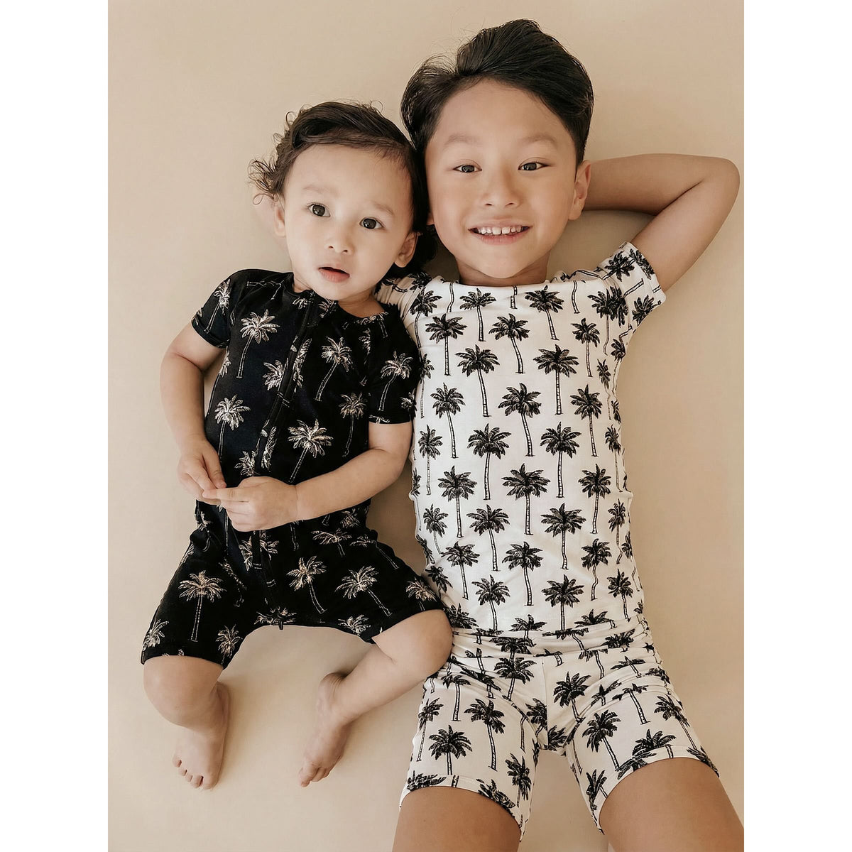 Bamboo Shorts Set | Palm Style White