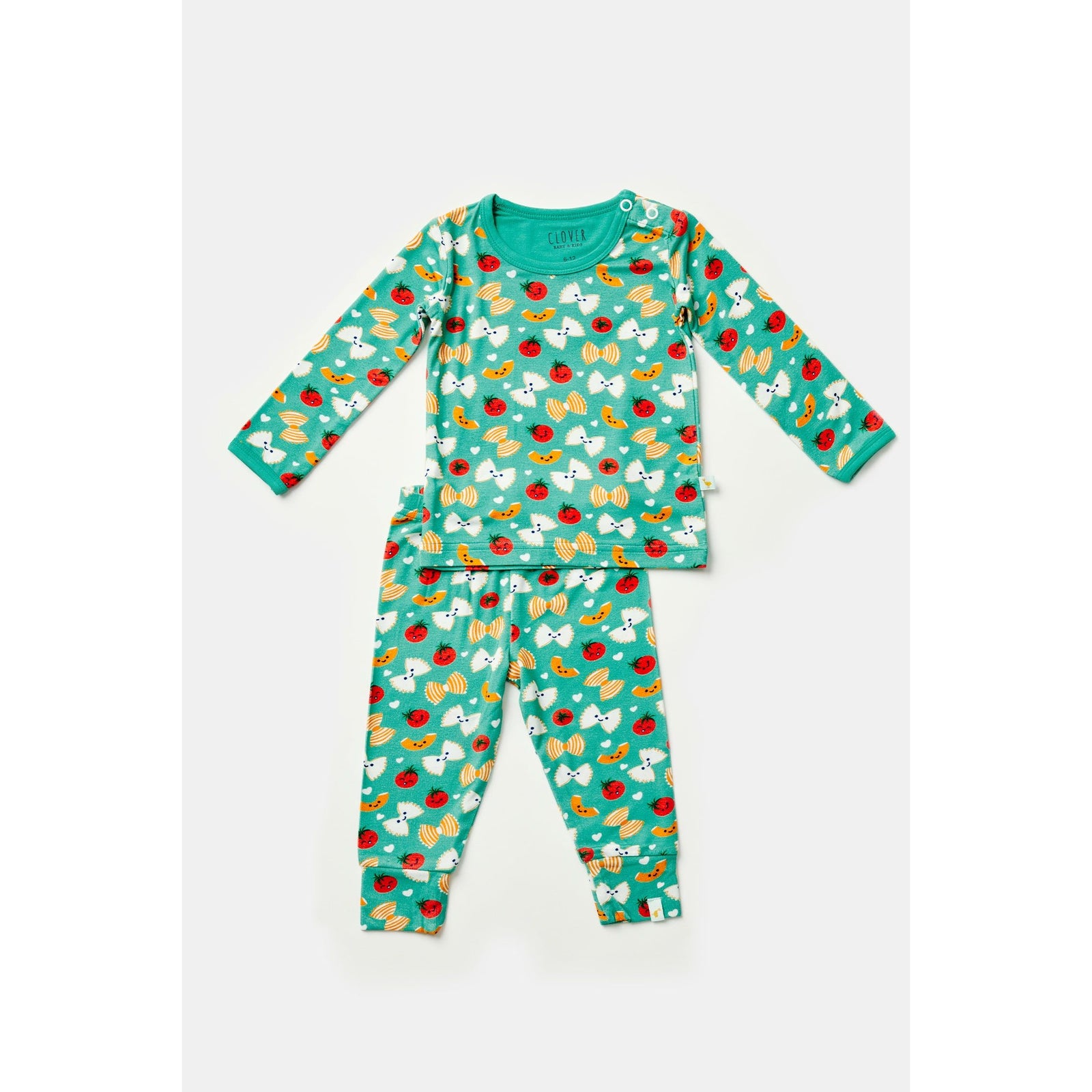 Long Sleeve Pajama Set - Pasta Night