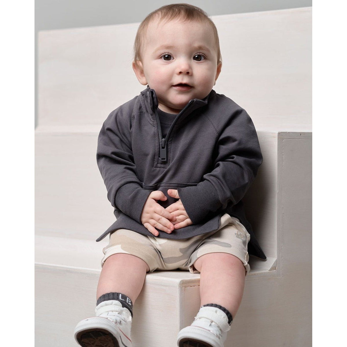 Quarter Zip Pullover - Iron