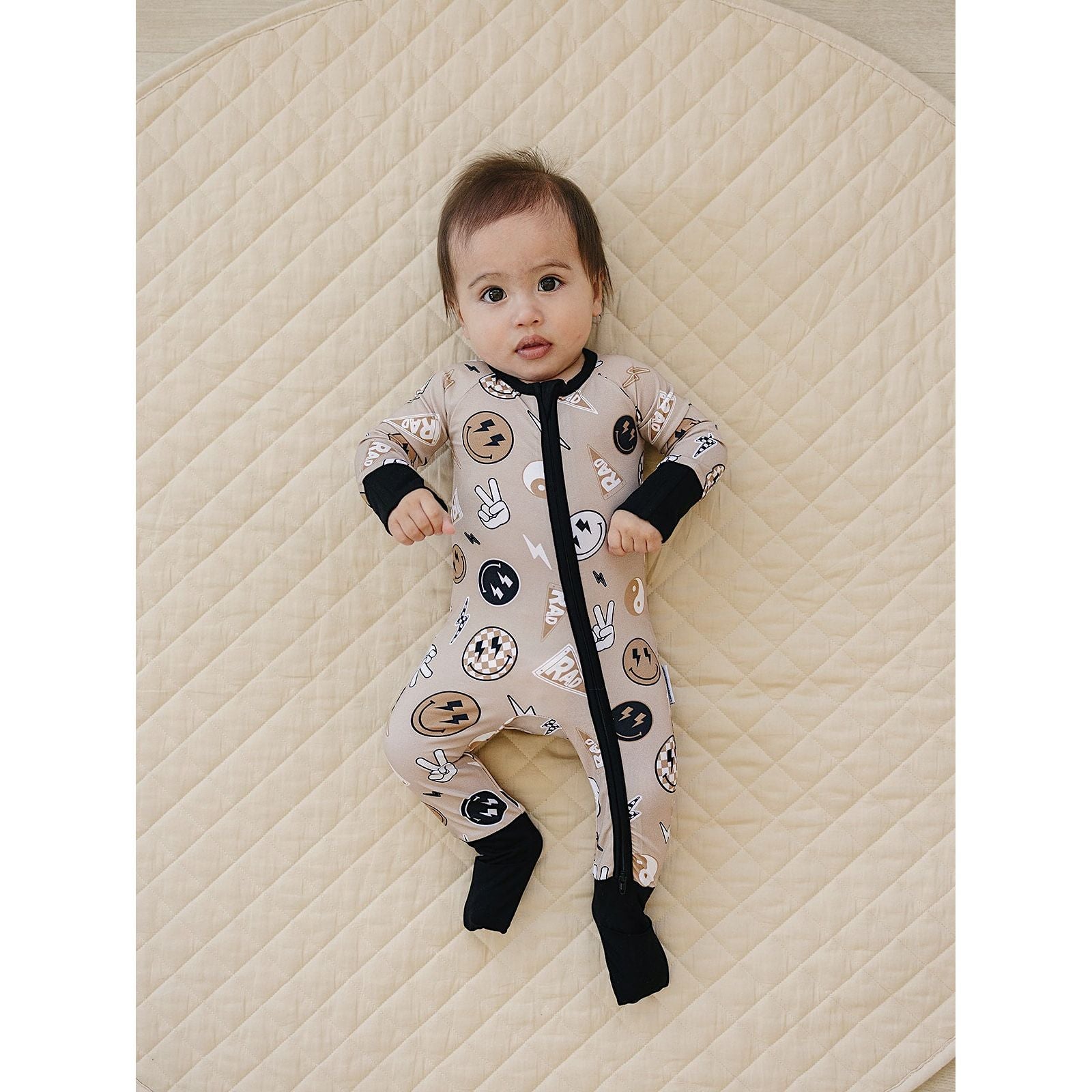 Bamboo Zip Romper | Latte Rad Vibes