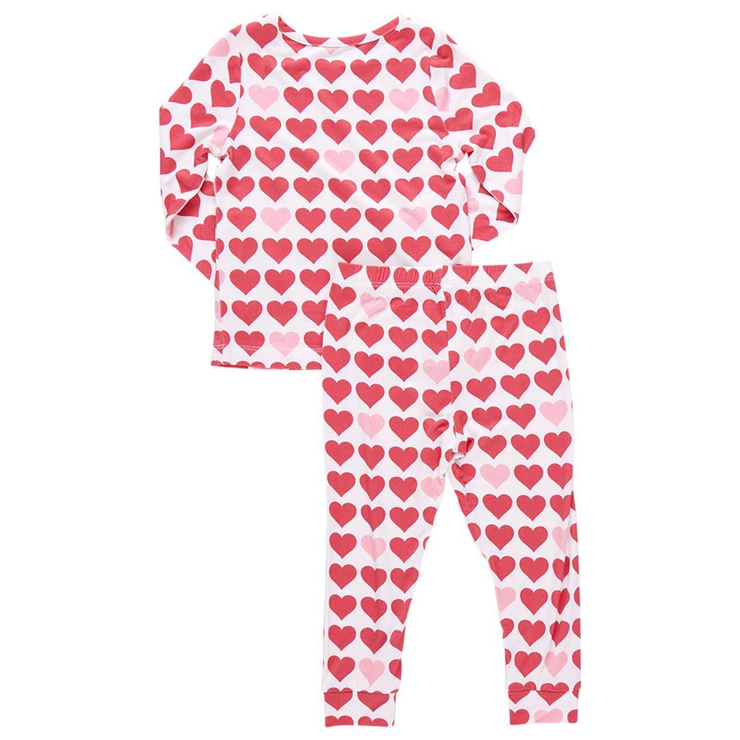 kids bamboo pj set | tiny hearts