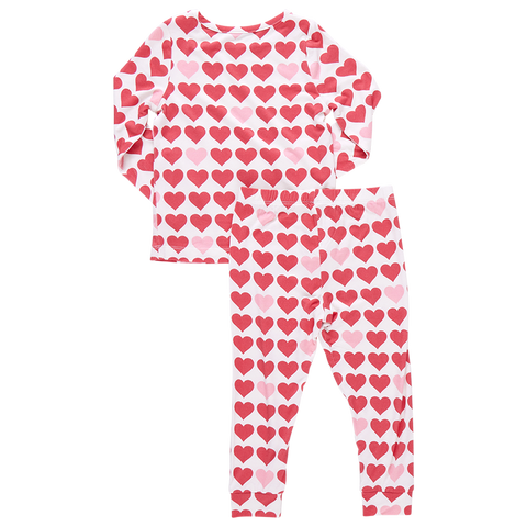 kids bamboo pj set | tiny hearts