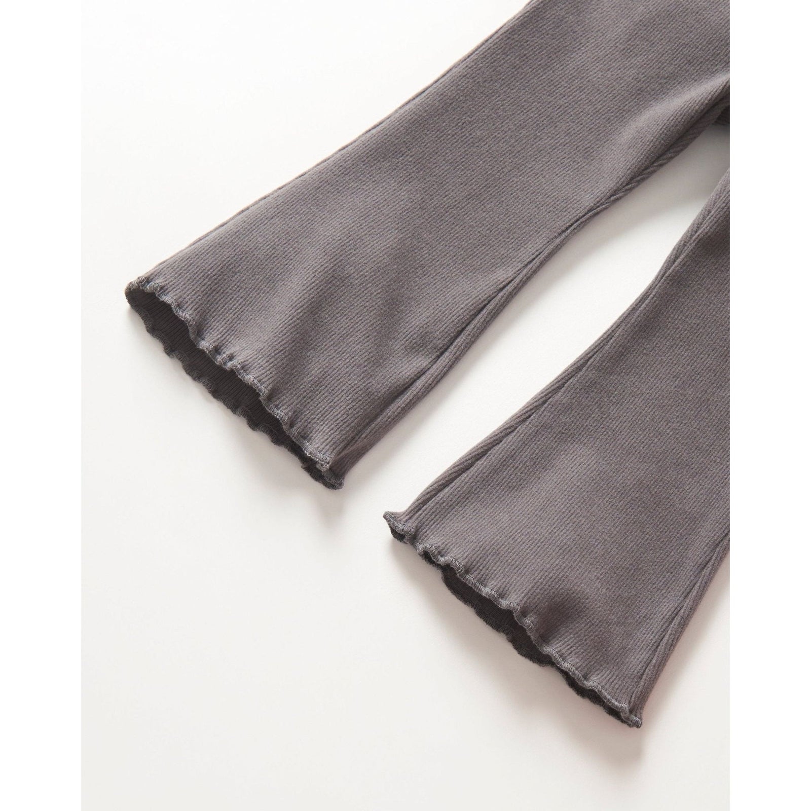 Ribbed Flare Pant - Graphite