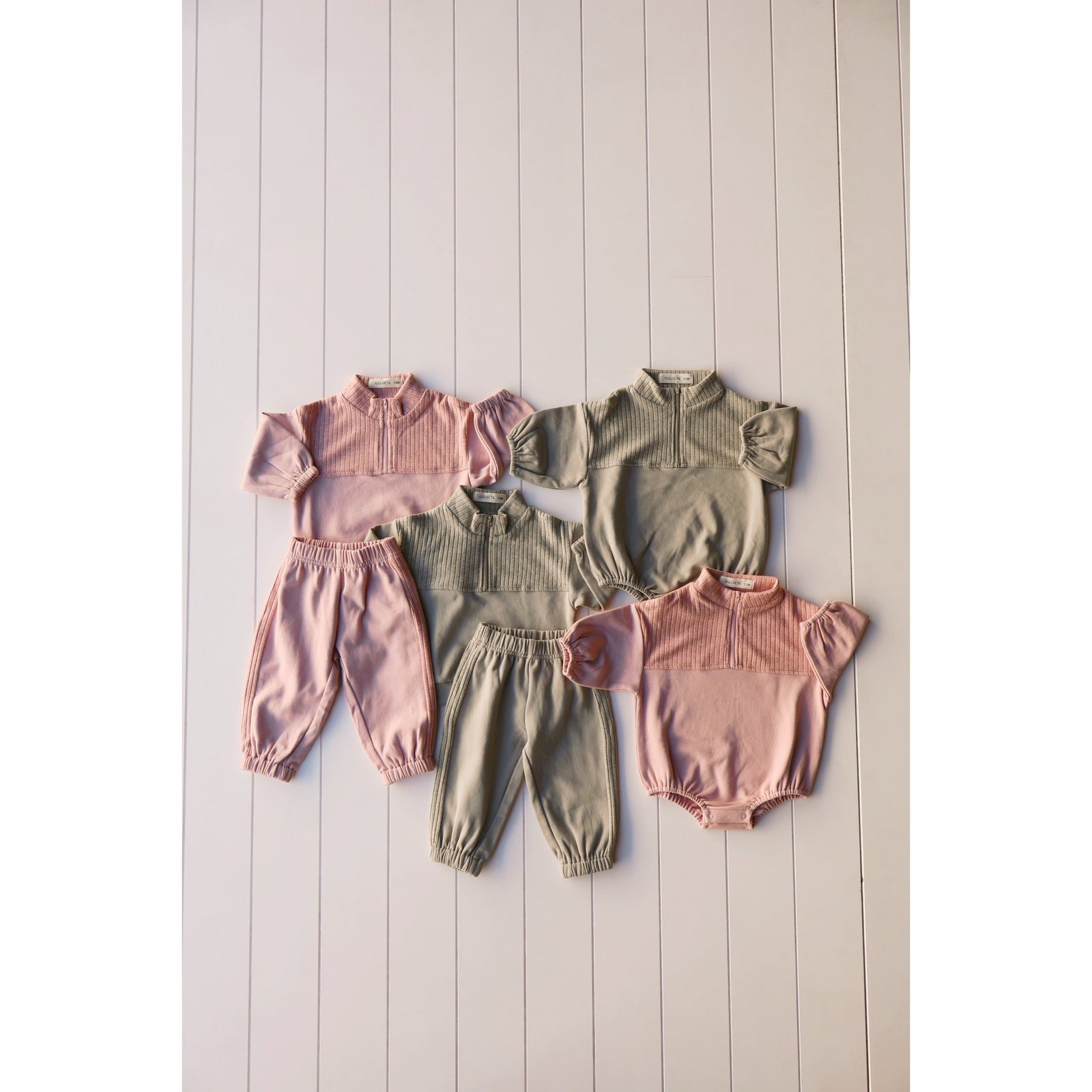 Quarter Zip Bubble Onesie