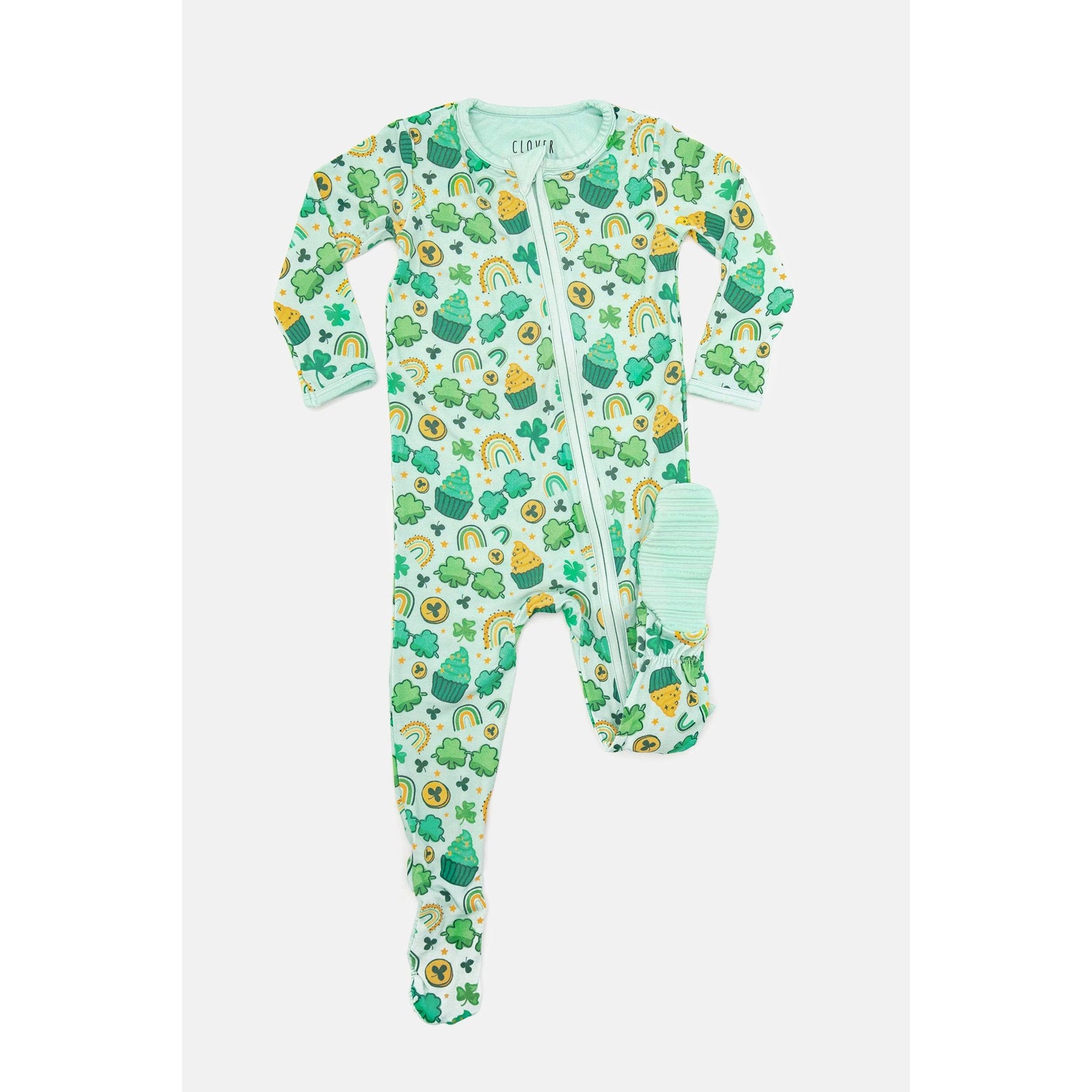 Soft & Stretchy Zipper Footie - St. Patrick's Day