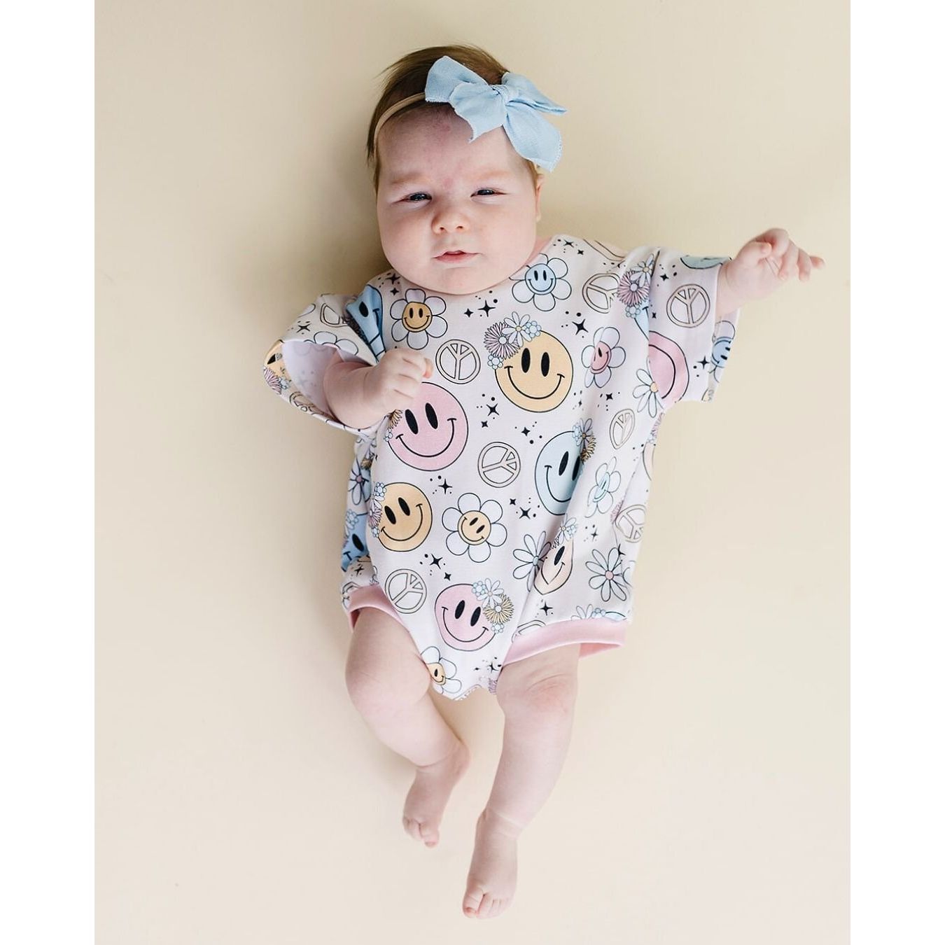 Short Sleeve Bubble Romper | Groovy Girl