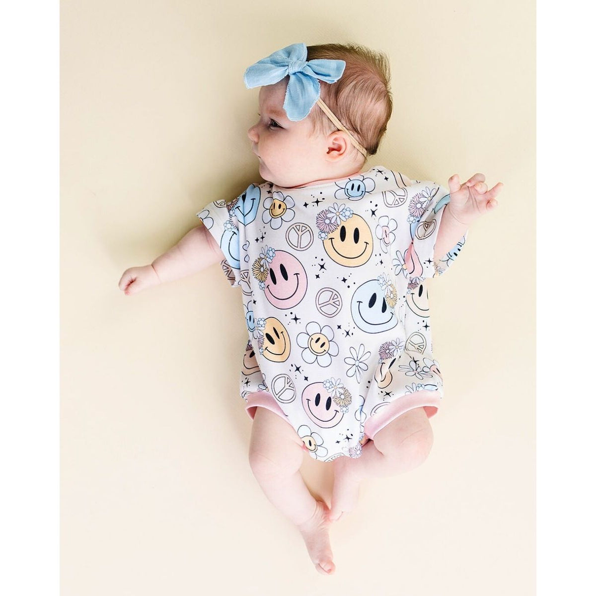 Short Sleeve Bubble Romper | Groovy Girl