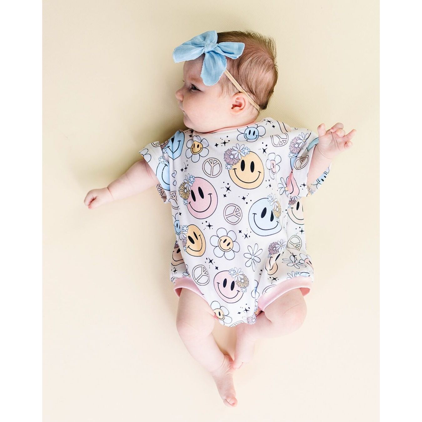 Short Sleeve Bubble Romper | Groovy Girl