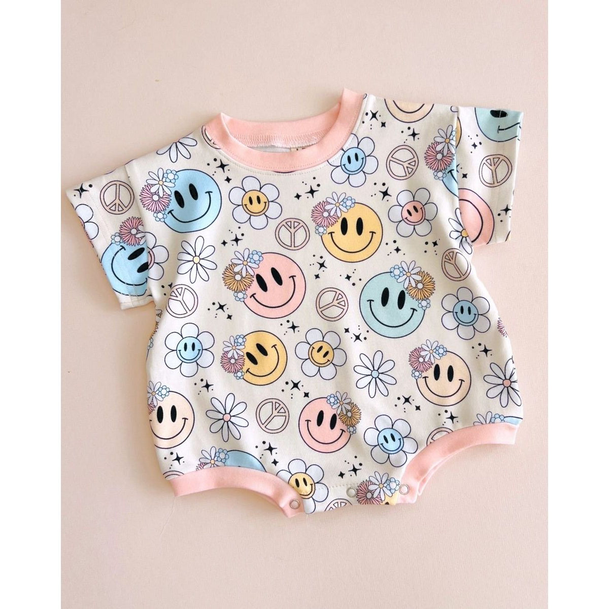 Short Sleeve Bubble Romper | Groovy Girl