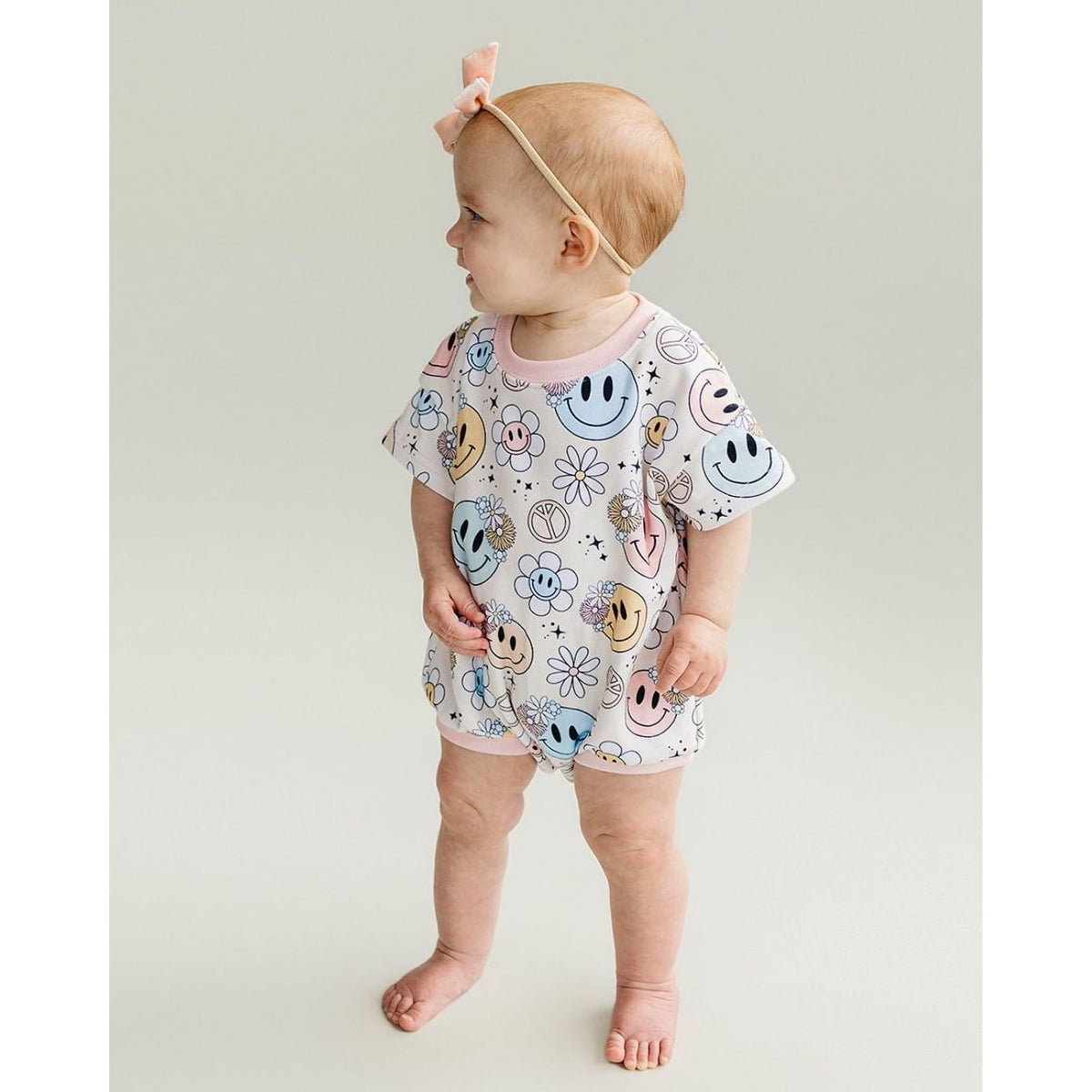Short Sleeve Bubble Romper | Groovy Girl