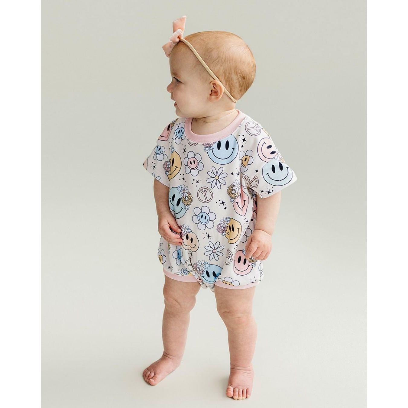 Short Sleeve Bubble Romper | Groovy Girl