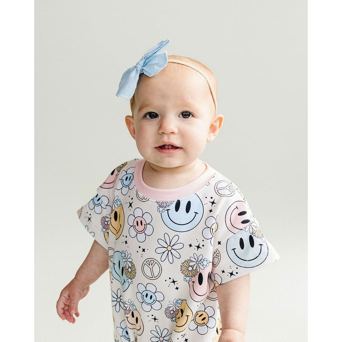 Short Sleeve Bubble Romper | Groovy Girl