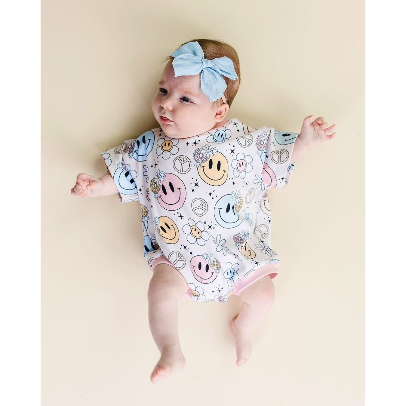 Short Sleeve Bubble Romper | Groovy Girl