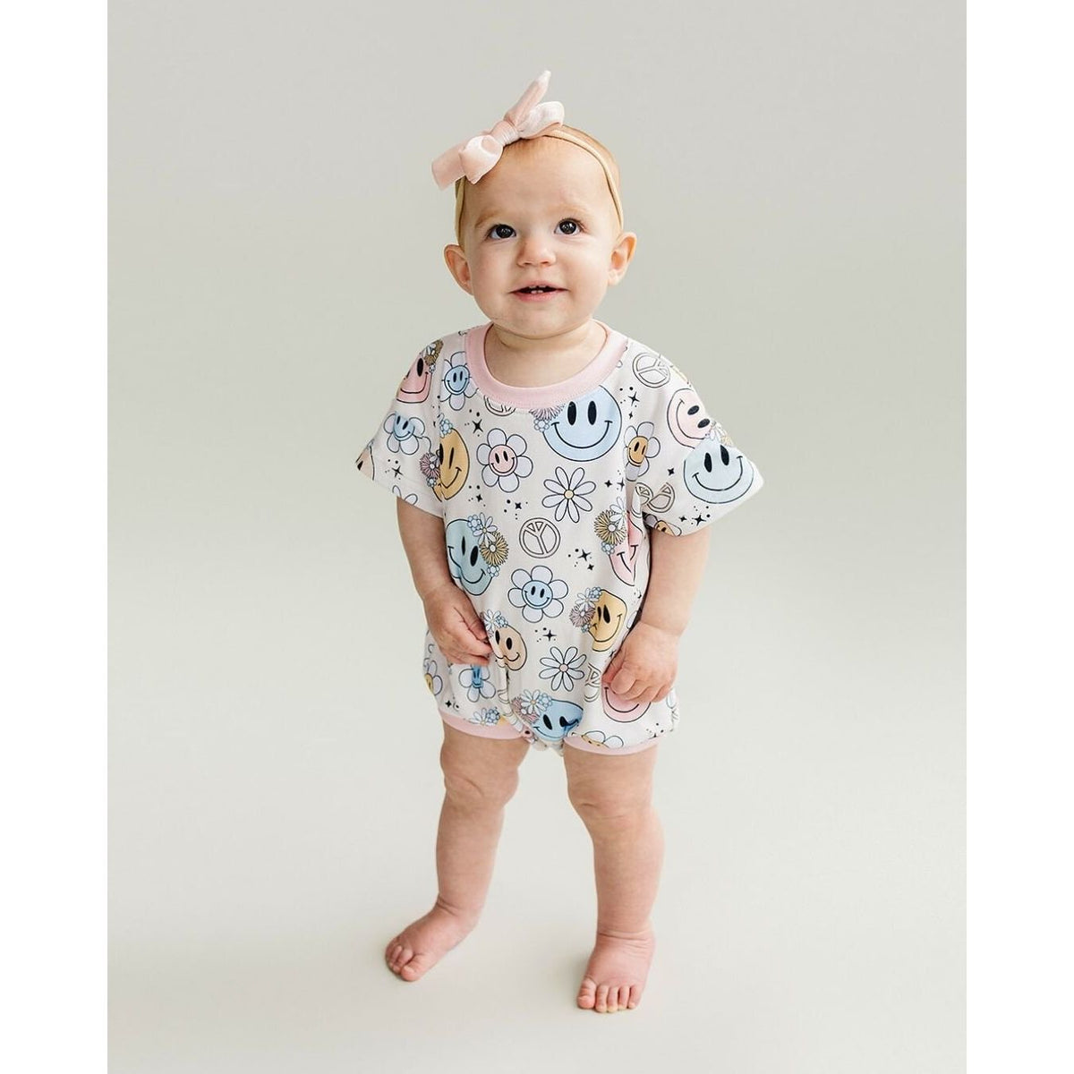 Short Sleeve Bubble Romper | Groovy Girl