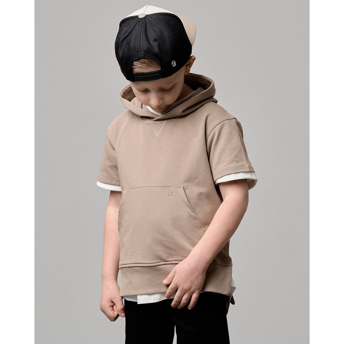 Short Sleeve Hoodie - Driftwood