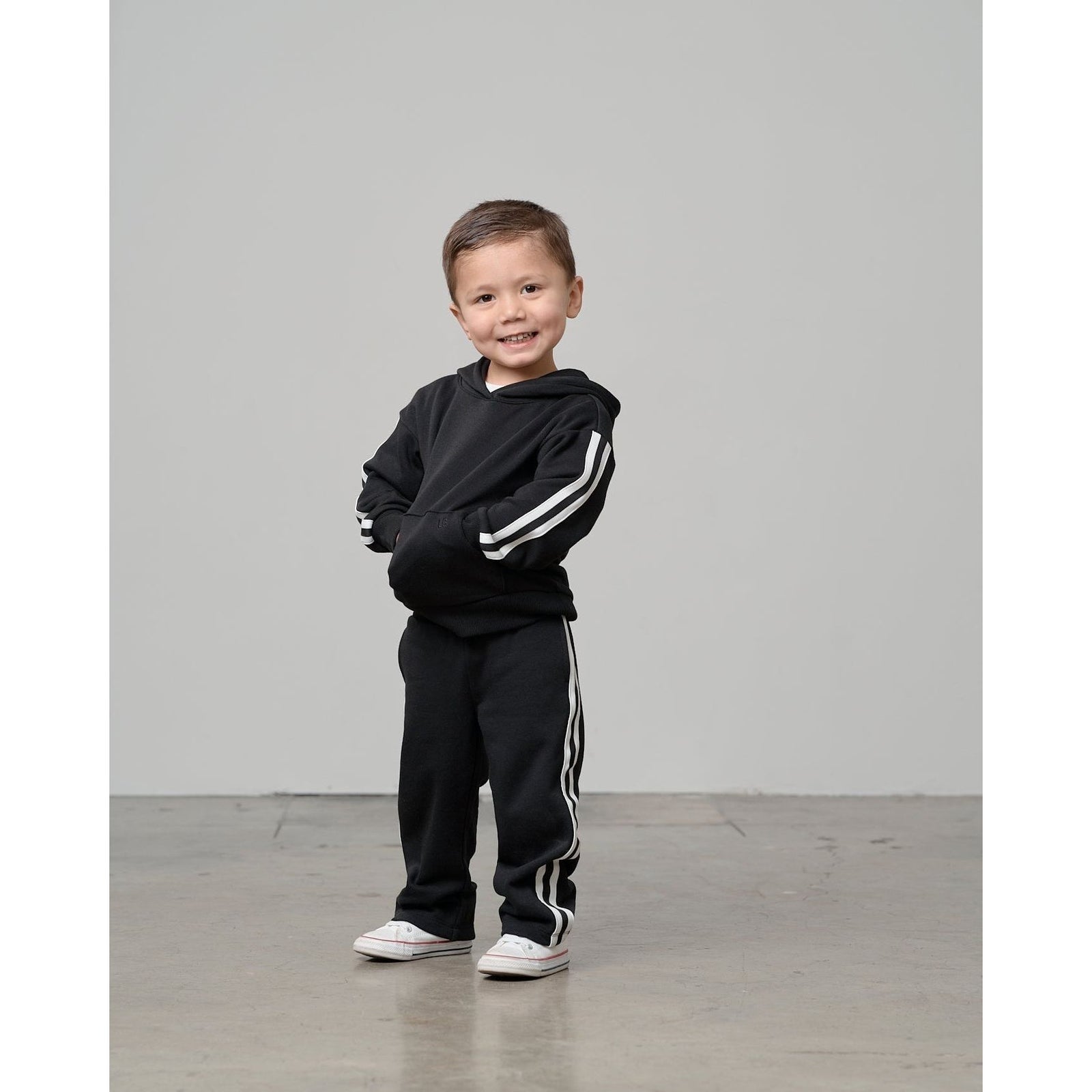 Side Trim Hoodie - Black