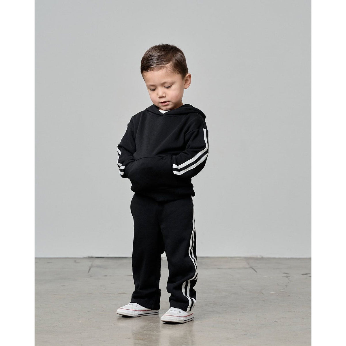 Side Trim Hoodie - Black