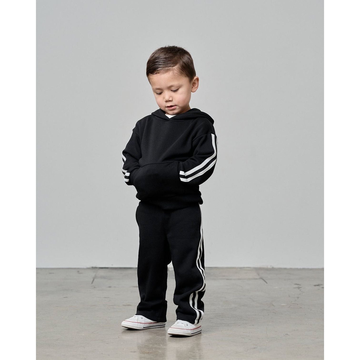 Side Trim Hoodie - Black