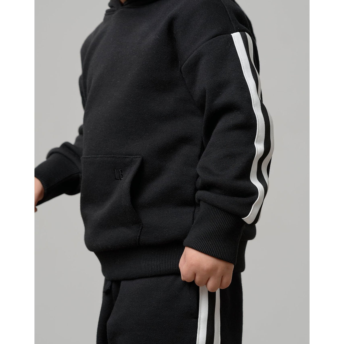 Side Trim Hoodie - Black