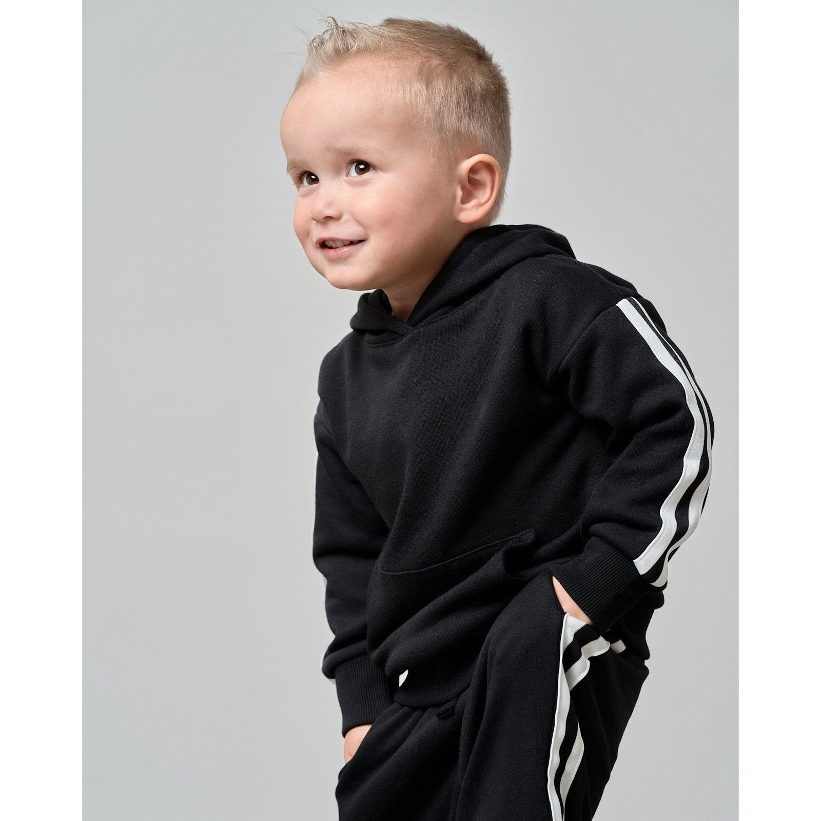 Side Trim Hoodie - Black