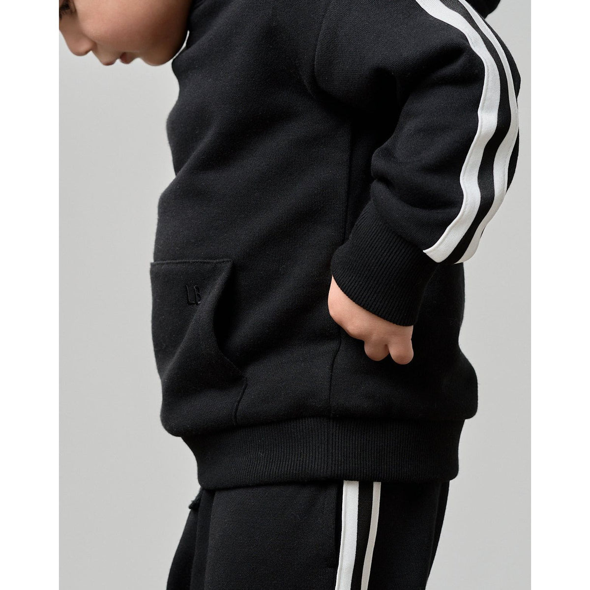 Side Trim Hoodie - Black