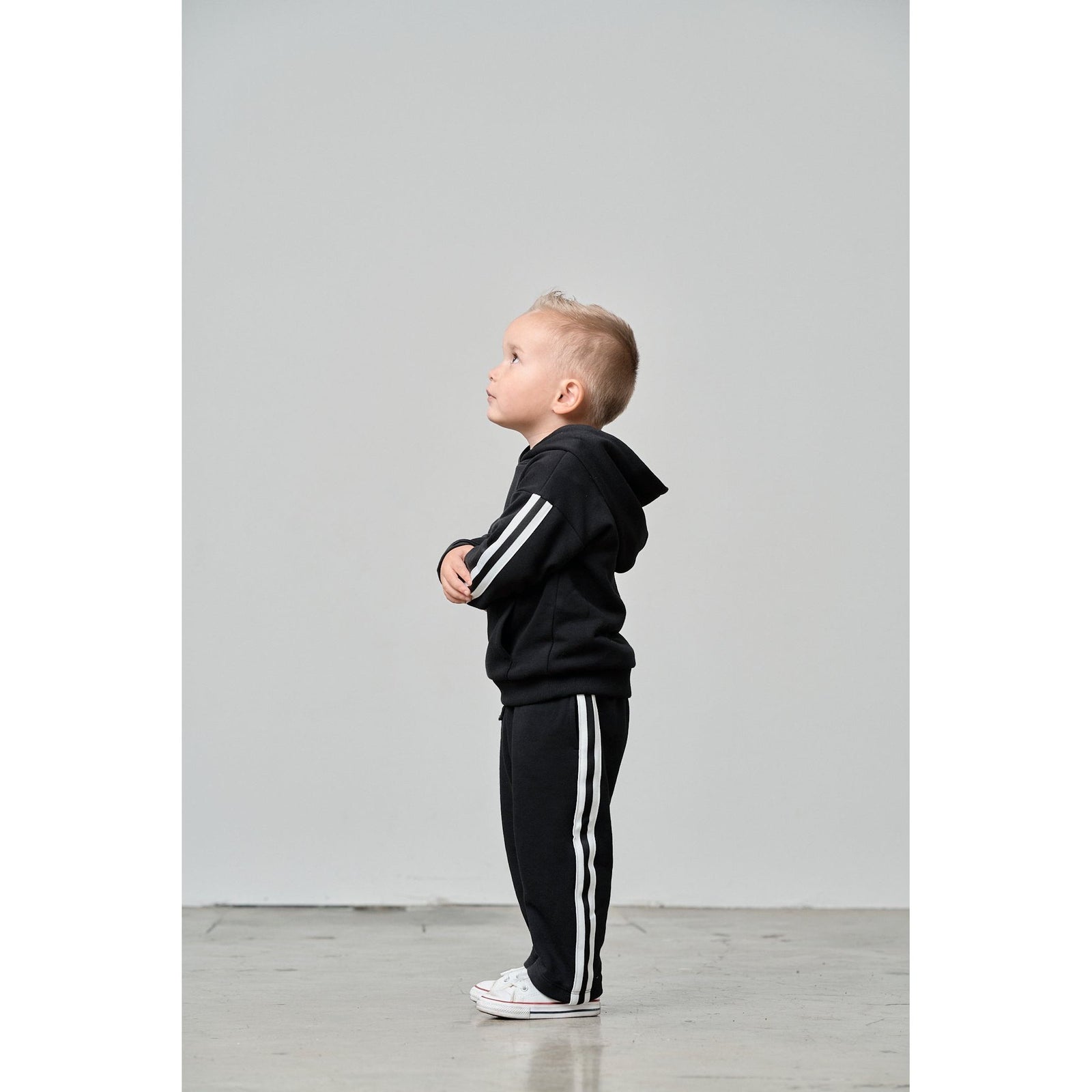 Side Trim Hoodie - Black
