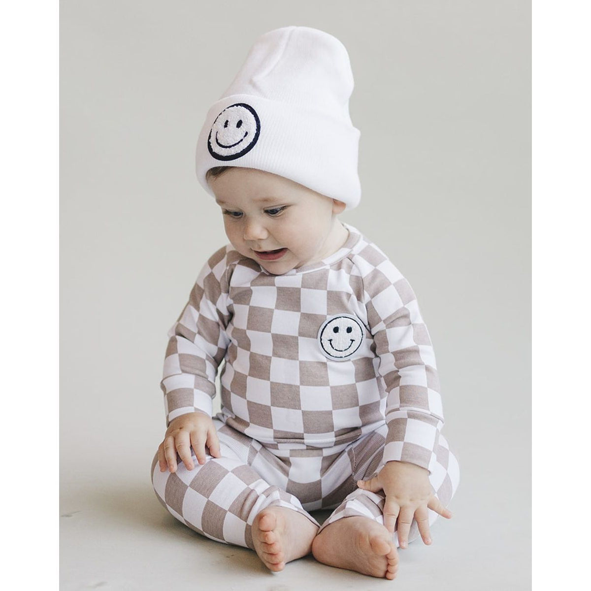 Smiley Beanie | White