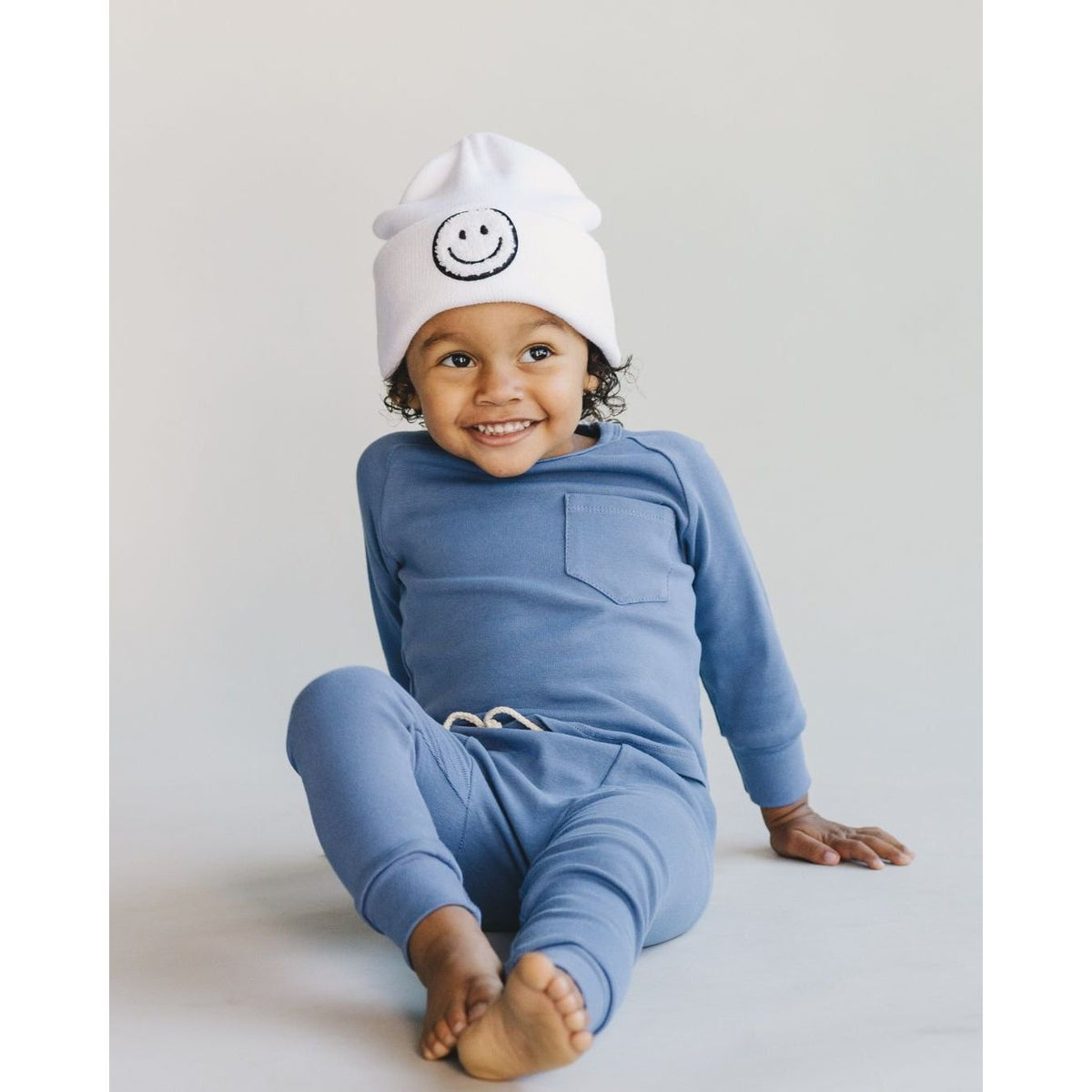 Smiley Beanie | White