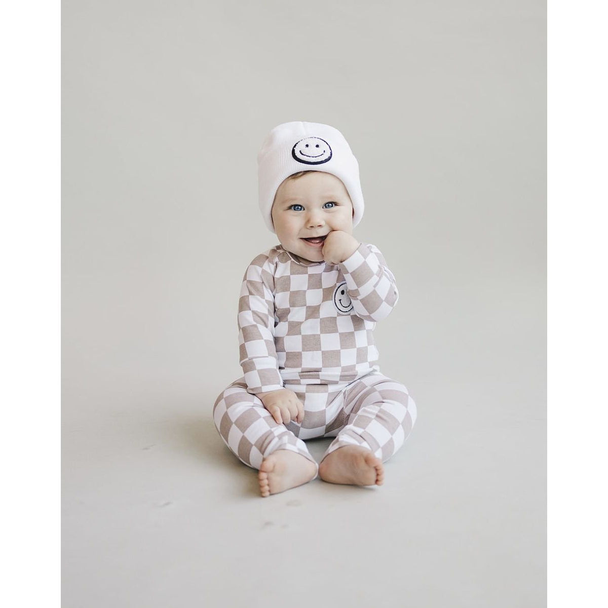Smiley Beanie | White