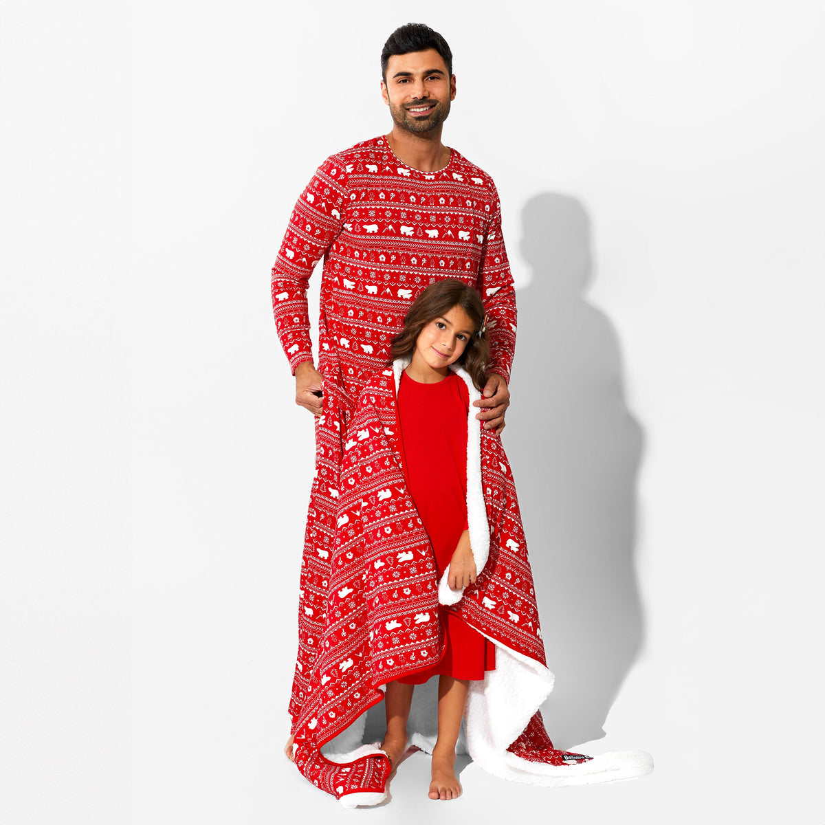 Winterberry Red Bamboo Girls' Long Sleeve Dress